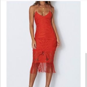 White Fox Boutique: Khaleesi Dress in Cherry